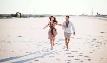 Corsa un spiaggia